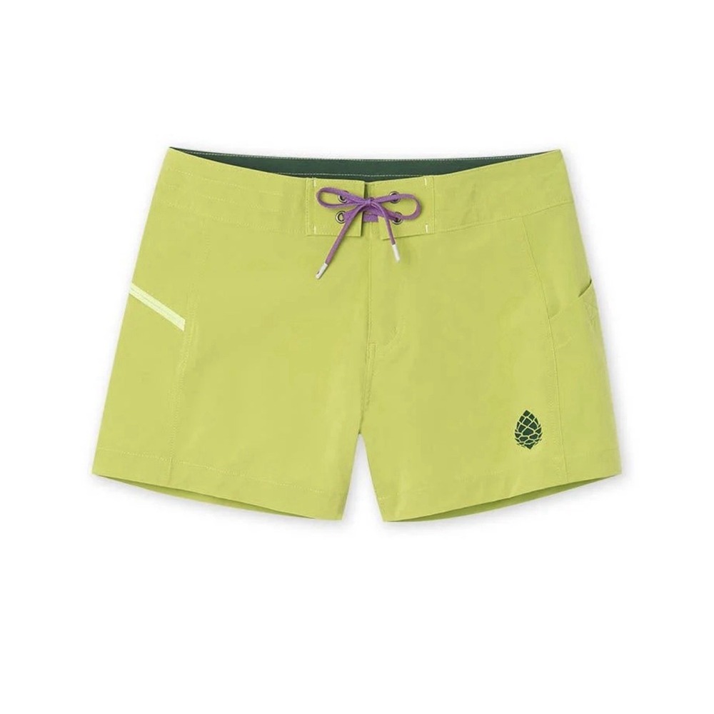 Stio Womens CFS Board Shorts 4" Green Medium 100119 NWOT